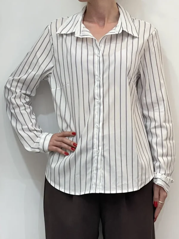 Floor 26 - Camicia cotone rigato - Marrone