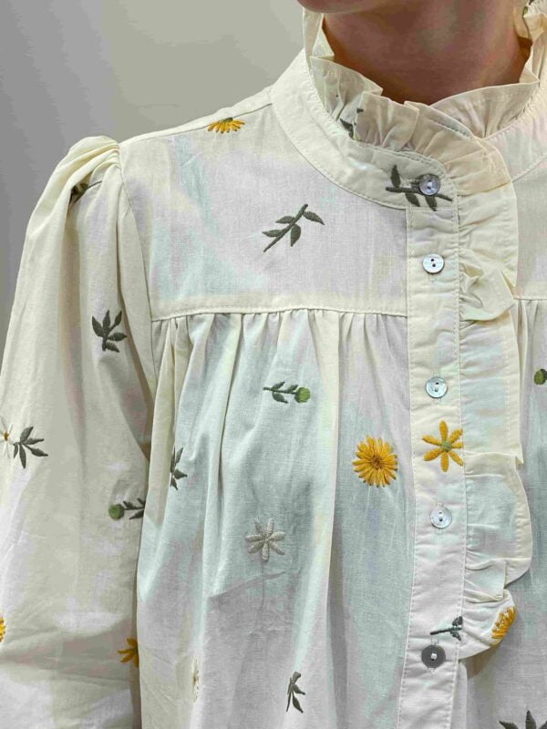 Paris - Camicia fiori-Burro - immagine 4