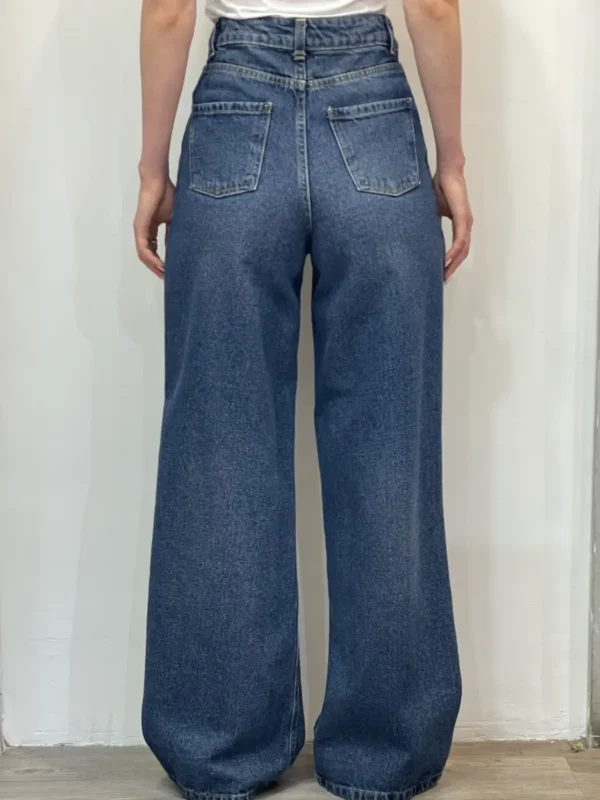 Souvenir - Jeans denim palazzo - blu - immagine 4