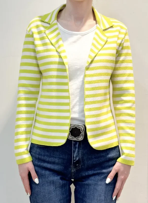 Souvenir - Blazer righe - LIME - immagine 2