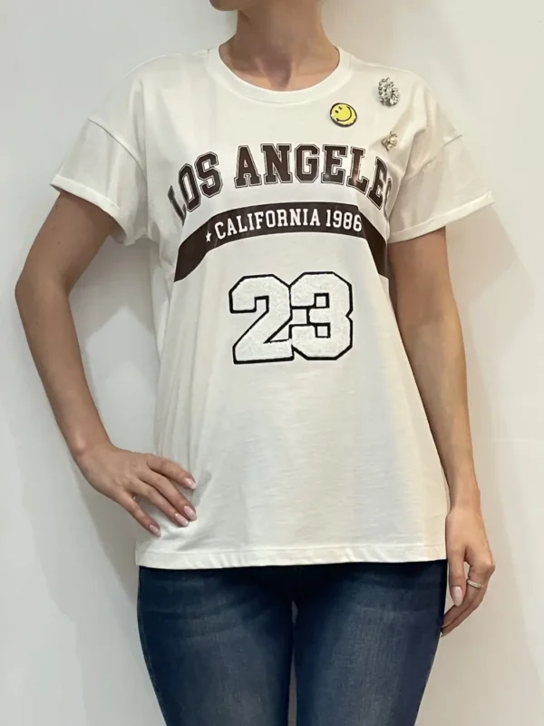 Tensione in - Tshirt Los Angeles- Bianco