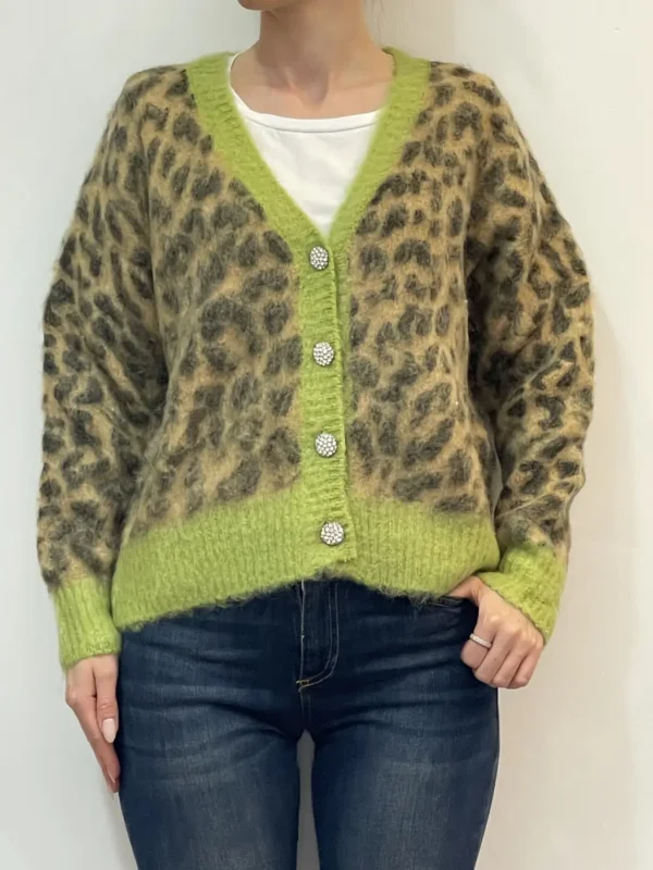 Tensione in - Cardigan maculato - Verde