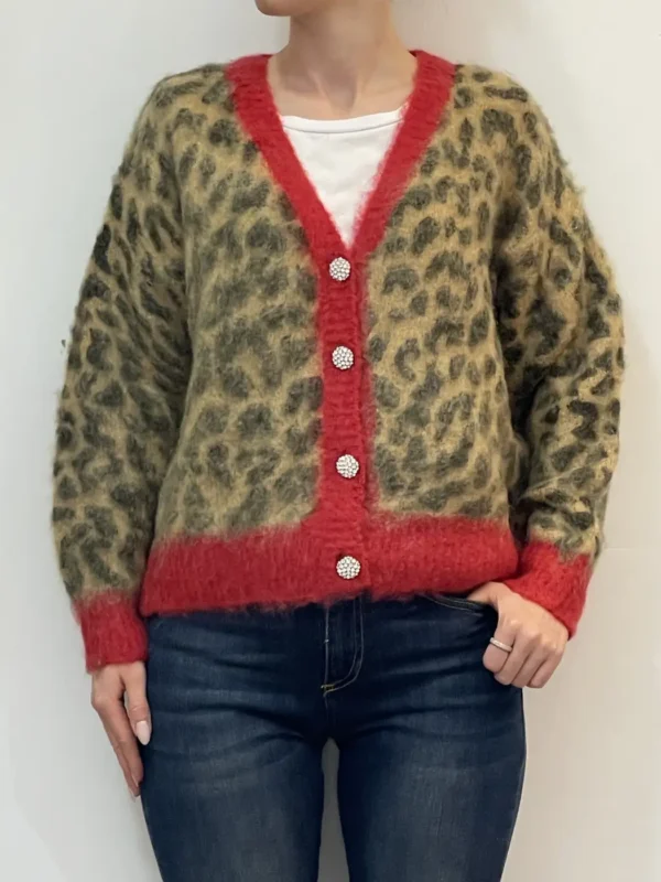 Tensione in - Cardigan maculato - Rosso