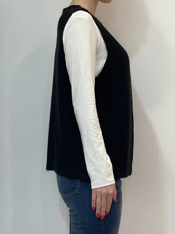 Angè - Gilet maglia - Nero - immagine 2