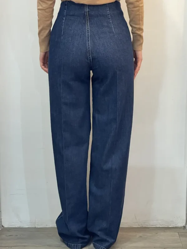 Tensione in-jeans palazzo-bottone oro - immagine 3