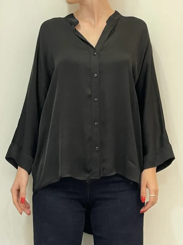 Motel - Camicia viscosa - Nera