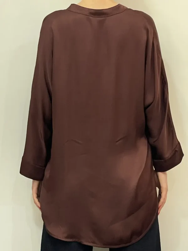 Motel - Camicia viscosa - Bordeaux - immagine 3