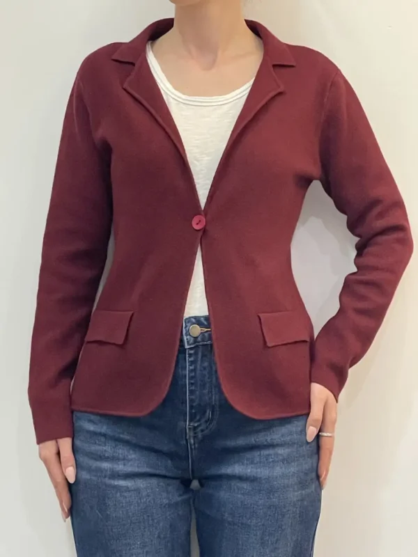 Floor 26 - Blazer maglia taschine - Bordeaux